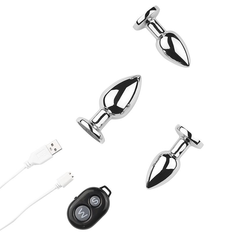Wireless Remote Control Metal Vibration Butt Plug for Long-term Wear & Outdoor Fun