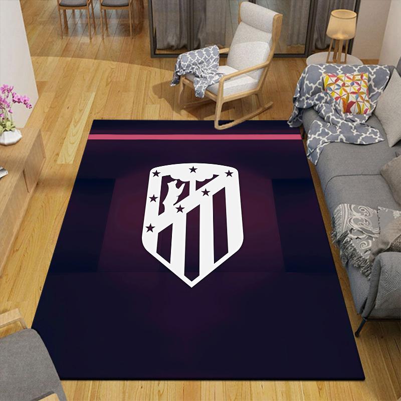 Club Atletico De Madrid2 Flannel Pattern Square Carpet,Area Rug,Carpet Rug for Living Room Bedroom Sofa Playroom Decor,Non-slip Floor Mat