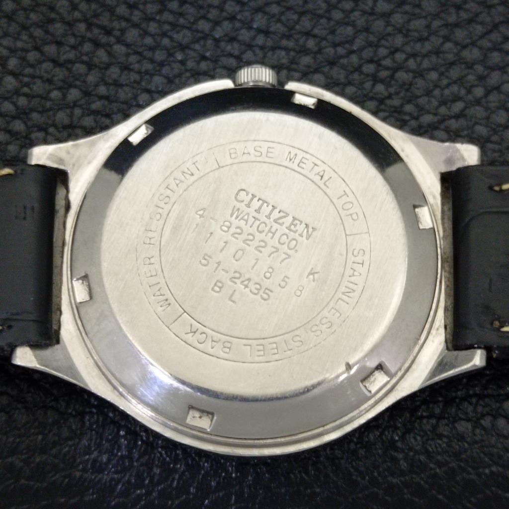 GEBRAUCHTE VINTAGE CITIZEN AUTOMATIC 8200 JAPAN HERRENUHR MIT ARABISCHEM ROTEN ZIFFERBLATT a434861-2 R123-a434861