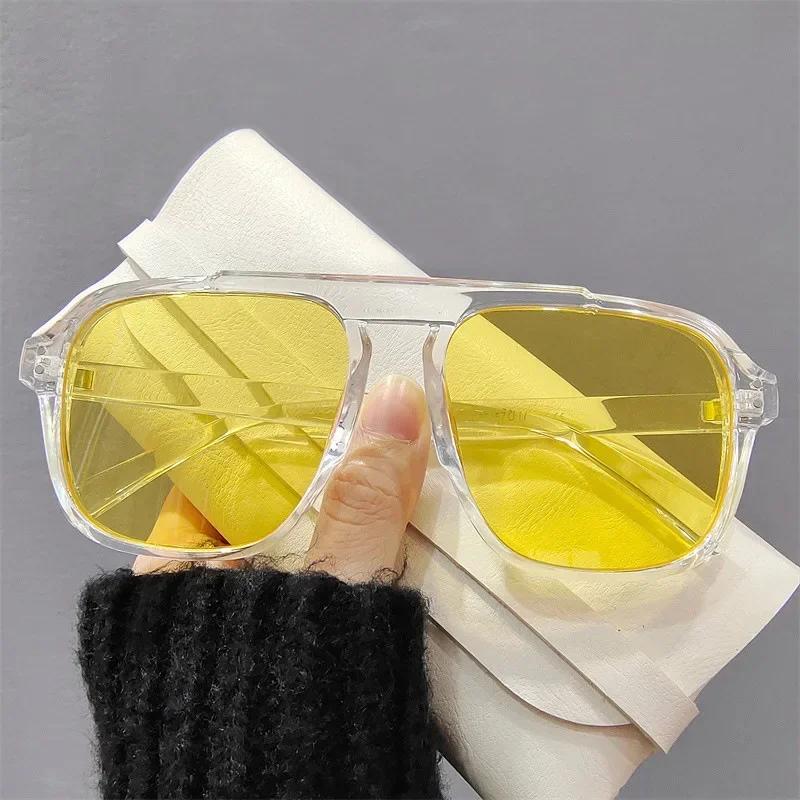 New Square Box Anti-Glare Sunglasses Fashionable Versatile Simple Street Shooting Trend Sunglasses Outdoor Sun Glasses