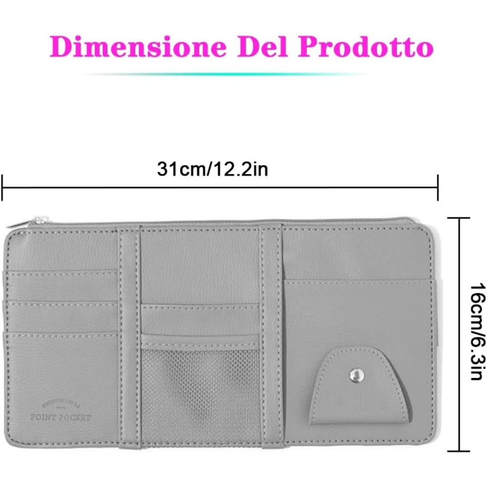 Car Visor Organizer Car Accessories Pocket Holder Car Accessories Organizers Leather Hearing Bag