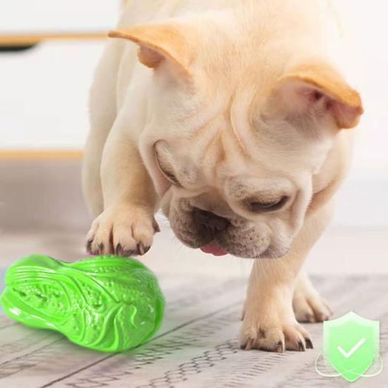 Simulated Cabbage Dog Chew Toy Bite Resistant Squeaky Aggressive Chewers Interactive Vegetable Toy Small Medium Large Dogs Teething Cleaning Toy