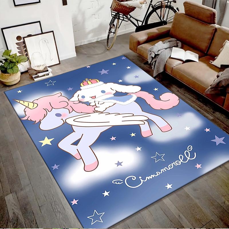 1pc Sanrio Cinnamoroll3 Design Printed Area Rug Carpet for Bedroom Living Room Home Decor Rugs Mat Non Slip Mat Rug for Bedside