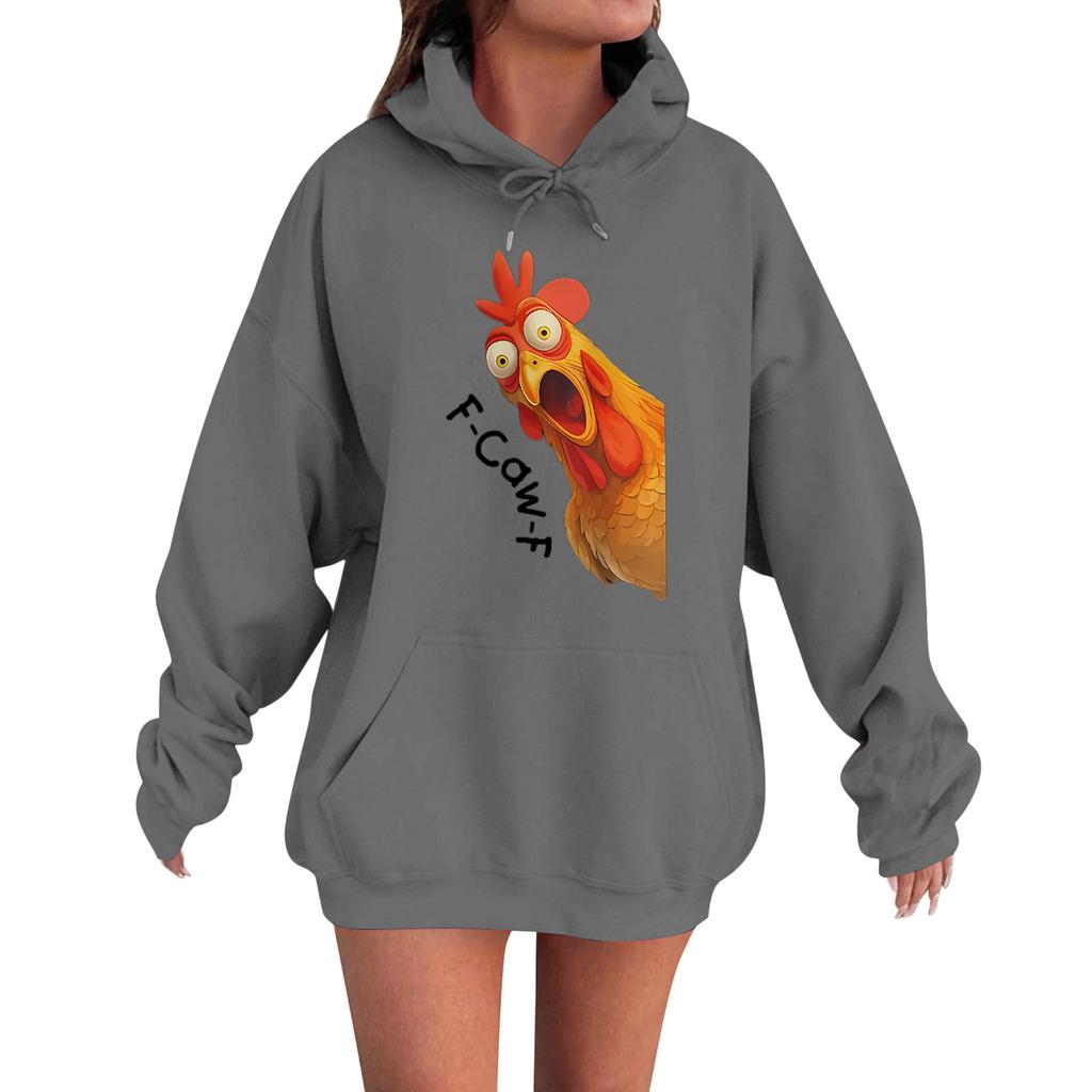 Women's Fashion Casual Long Sleeve Loose Printed Sweatshirt