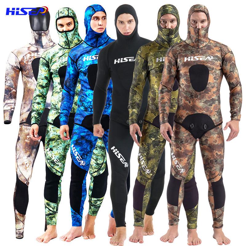 

3.5mm Camouflage Hooded Two-Piece Diving & Hunting Suit XXXL