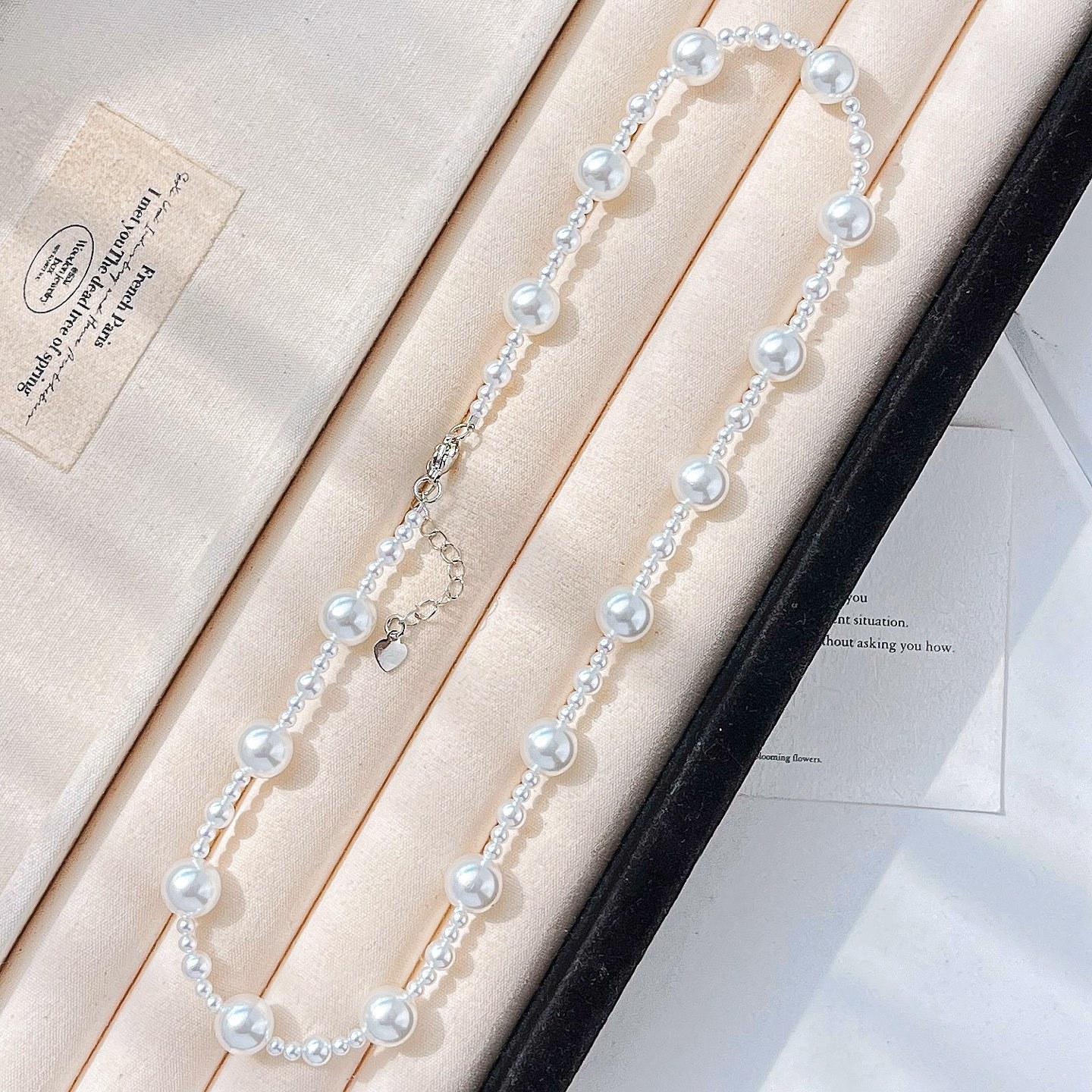 

High Quality Artificial Crystal Pearl Necklace Neck Chain Sweater Chain Women