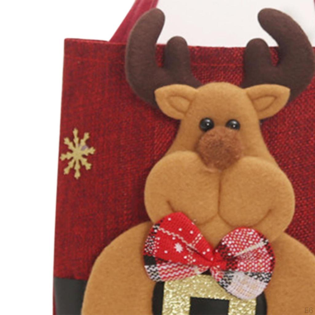 Christmas Doll Gift Bag, Treat Party Decoration, Tote Bag for Christmas, Birthday,