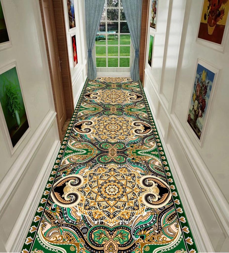 Bohemian Persia Style Long Corridor Carpet Luxury European Decoration Hallway Rugs Non-slip Floor Mats Stairway Runners Carpets
