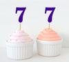 Darling Souvenir| Number 7 Birthday Year Cupcake Toppers| Birthday  Anniversary Party Dessert Decorations - Pack Of