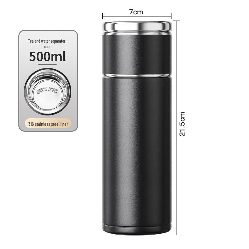 Compact 316 Stainless Steel Tea Infuser Thermos Cup - Portable Water Separation Design for Men and Women, Perfect Gift