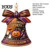 Easy Installation Decor Halloween USA Liberty Bell Ornament, 2D Acrylic Spooky Pumpkin Ornament Ghost Hanging Decoration for Wall Door Home