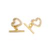 2/4/8 Sets OT Brass Toggle Clasps Round Heart Jewelry Clasp Connector For Necklace Bracelet Making Accessories DIY Fittings