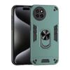 KEYSION Shockproof Armor Case for Itel S23+ Soft Silicone+PC Camera Protection Ring Stand Phone Back Cover for Itel S23 Plus