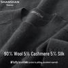 SHANSHAN Men's Merino Wool, Silk & Cashmere Blend Brushed Sweater