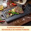 2-in-1 Reversible Square Cast Iron Grill Pan Black Cast Iron Reversible Square Griddle Pan