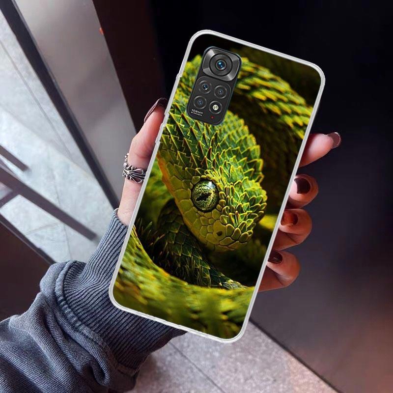 Animal Leather Snake Scales Phone Case For Xiaomi Redmi Note 10 11 12 13 14 15 Pro Plus 11S 12S 14S 11T 11E 10S Soft TPU Back Co