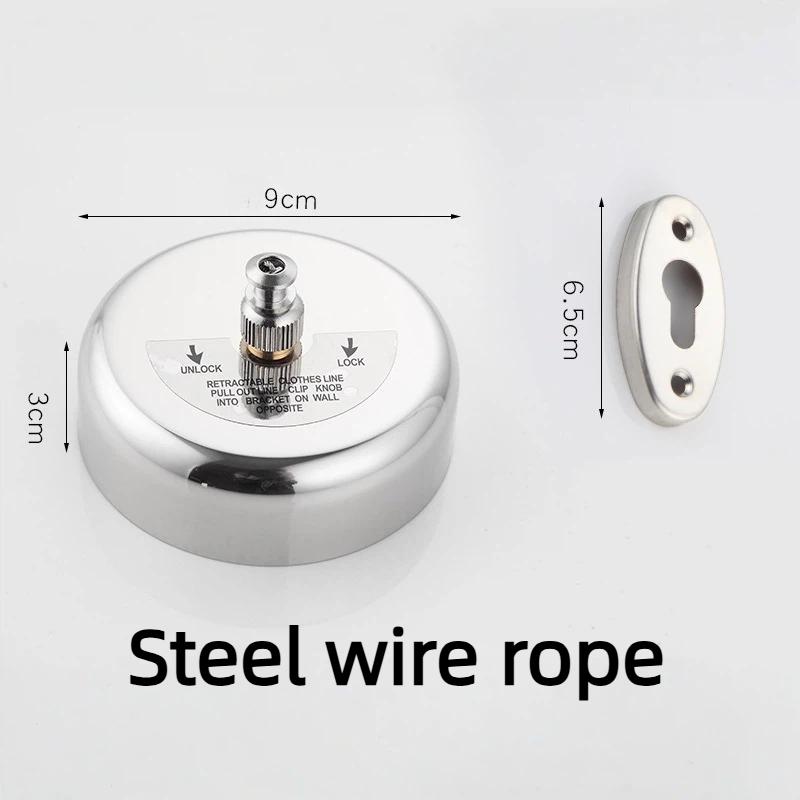 Wall-mounted Clothes Line Windproof 2.8m Adjustable Strength Nylon Durable Non-slip Drying Rack Rope Laundry