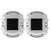2pcs 6 LED Solar Road Stud Lights Ground Garden Lawn Deck Pathway Outdoor Waterproof Lamps