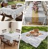 Modern Black Line Minimalist Rectangle Tablecloth for Table Decor Reusable Farmhouse Kitchen Dining Tablecloth Party Decor