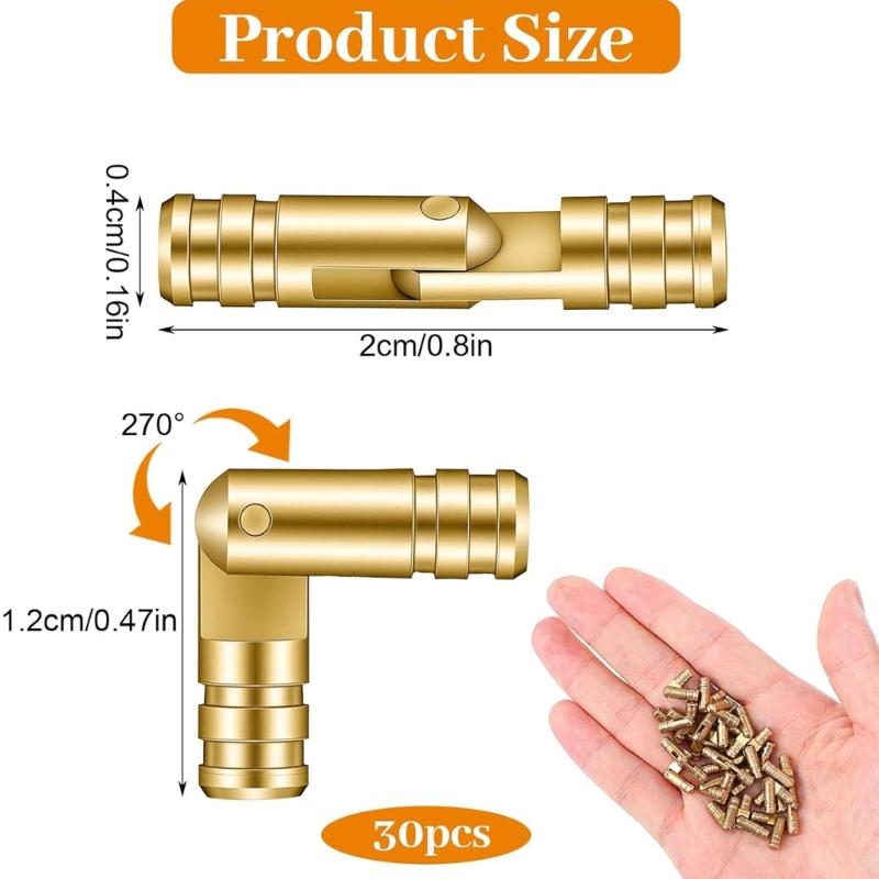 50pcs Small Metal Hinges 4x20mm Craft Hinges set Ideal for Concealed Applications in DIY Crafts & Wooden Box Projects