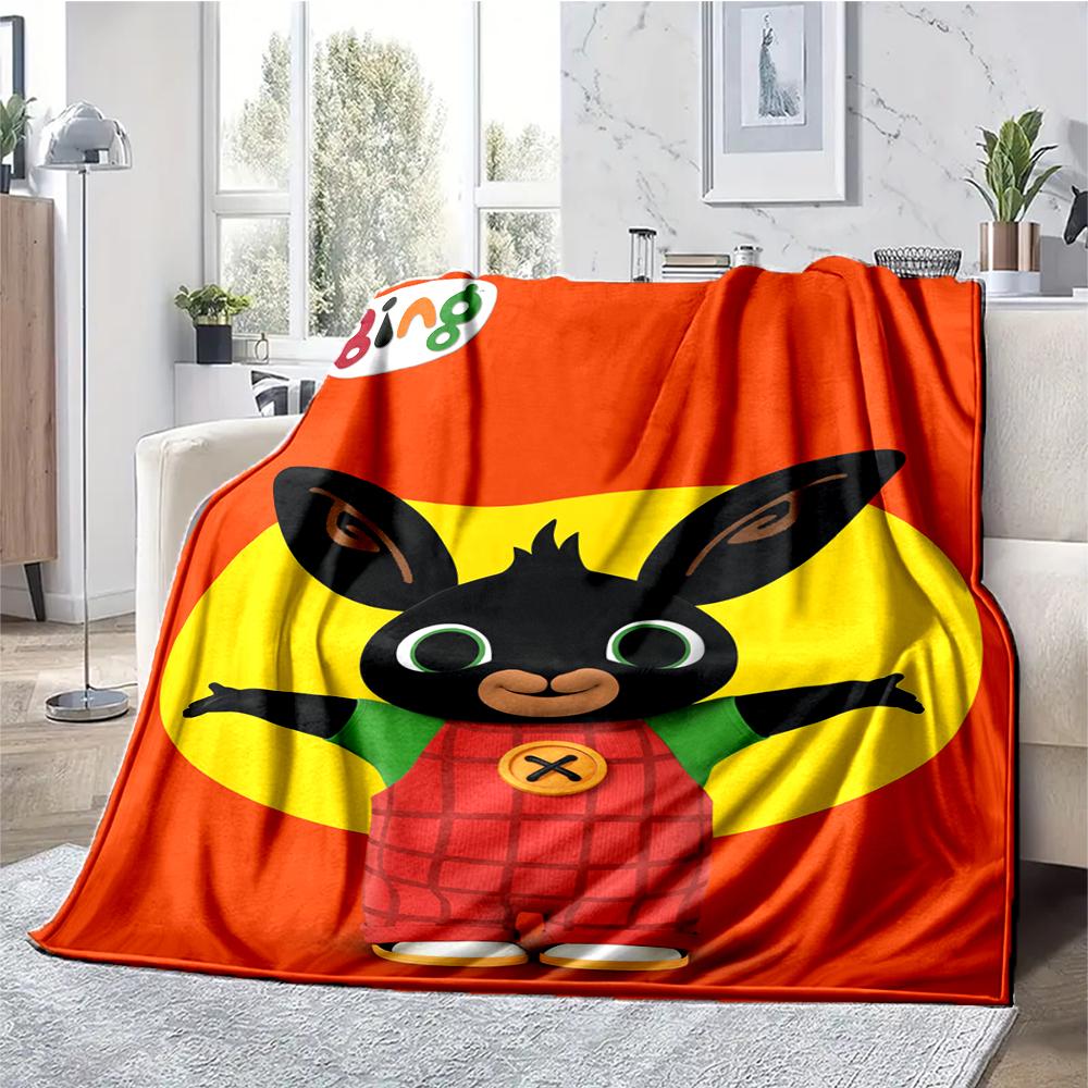 Bing Theme Printed Blanket - Perfect for Couch, Bed, Travel & Outdoor Use | Machine Washable, Cozy & Durable.