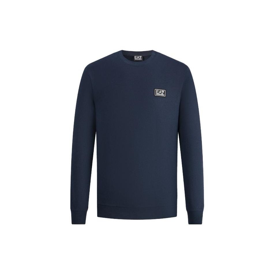 Emporio Armani Ea7 Fw23 Solid Logo Patch Crewneck Sweatshirt Men sweatshirt Navy 6RPM14-PJ07Z-1554 XL