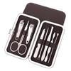 8-Piece Sharp Nail Clipper and Pedicure Manicure Set In Leather Box - Perfect Gift Beauty Tool