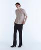 KINETO Twist Two-Tone Knit Shirt_Beige