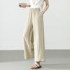 Demana Women's Tencel Linen Breathable Wide-Leg Capris