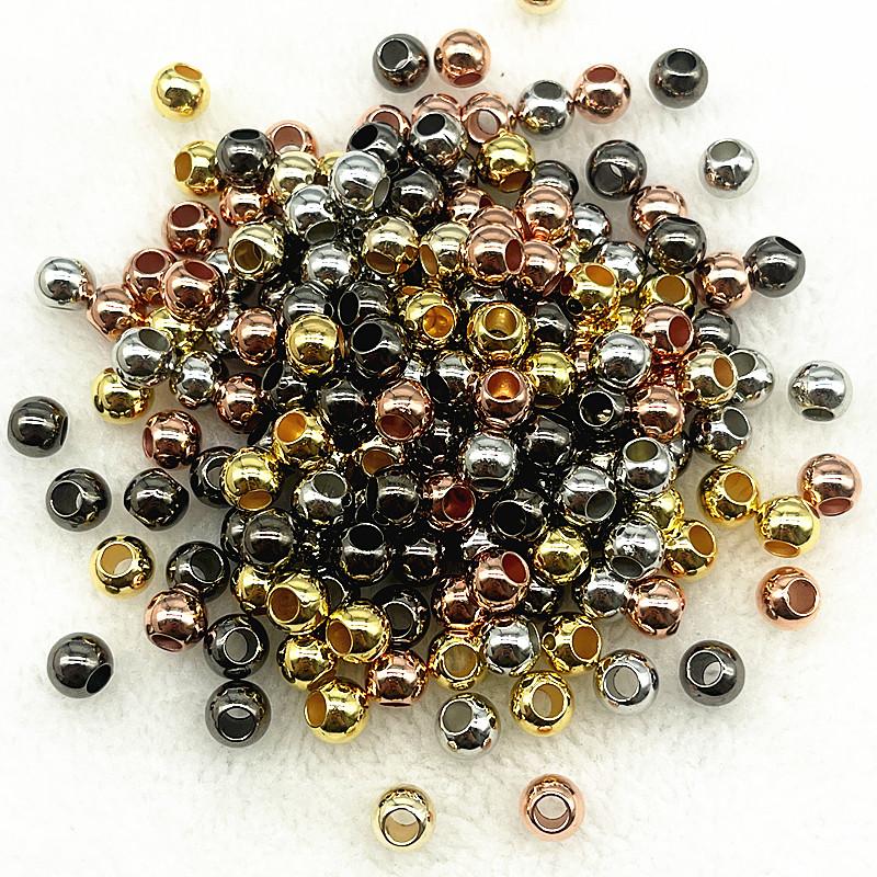 6mm 8mm 10mm Big Hole Round CCB Spacer Beads for Jewelry Making DIY Handmade Bracelets Necklace Accessories