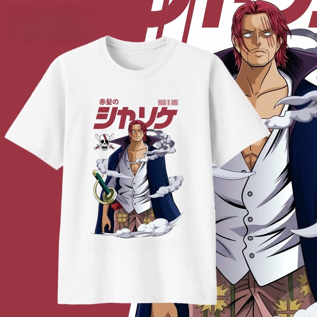 One Piece Anime AKAGAMI NO SHANKS Printed Tshirt Unisexs and Womens Tshirt Unisexs Top Sports Tshirt 2026 Summer New Tee
