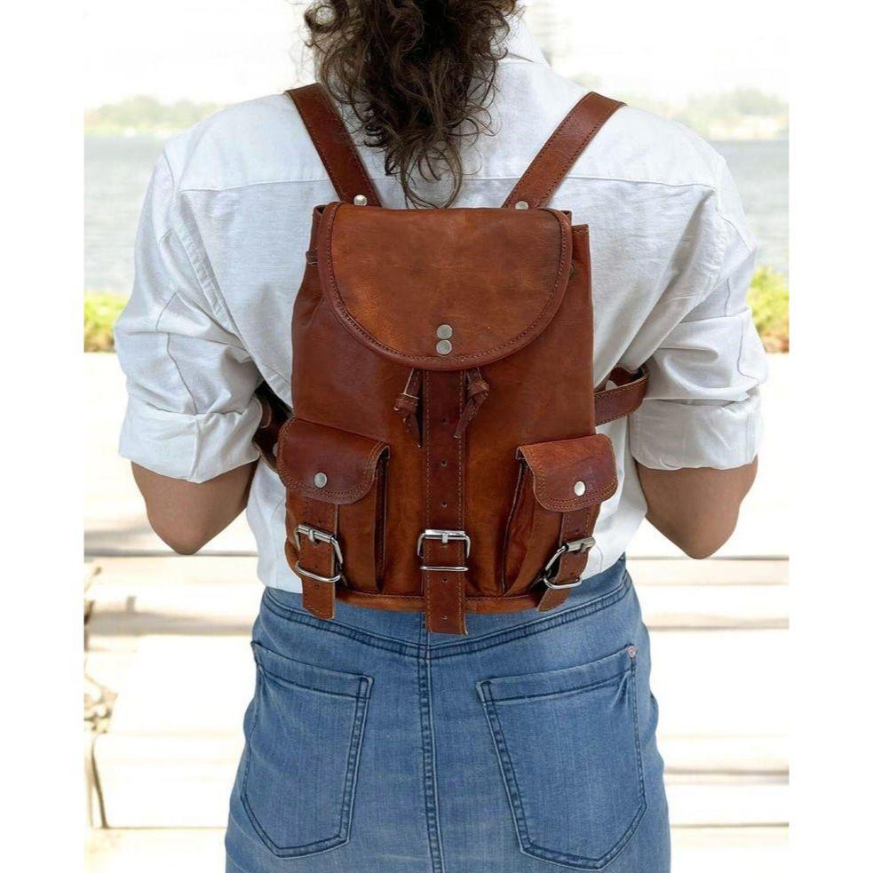 

Кожаный мини-рюкзак, Рюкзак для путешествий, Кожаная сумка для ноутбука коричневого цвета, Подарок для него/нее, Рюкзак унисекс ручной работы, Снова в школу 13 x 8 x 4 in