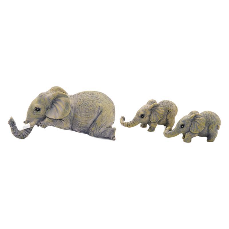 3 Pcs/set Elephant Set Lucky Longevity Gift, Mother and Child Elephant Ornament Crafts Design Cute Home Furnishings.