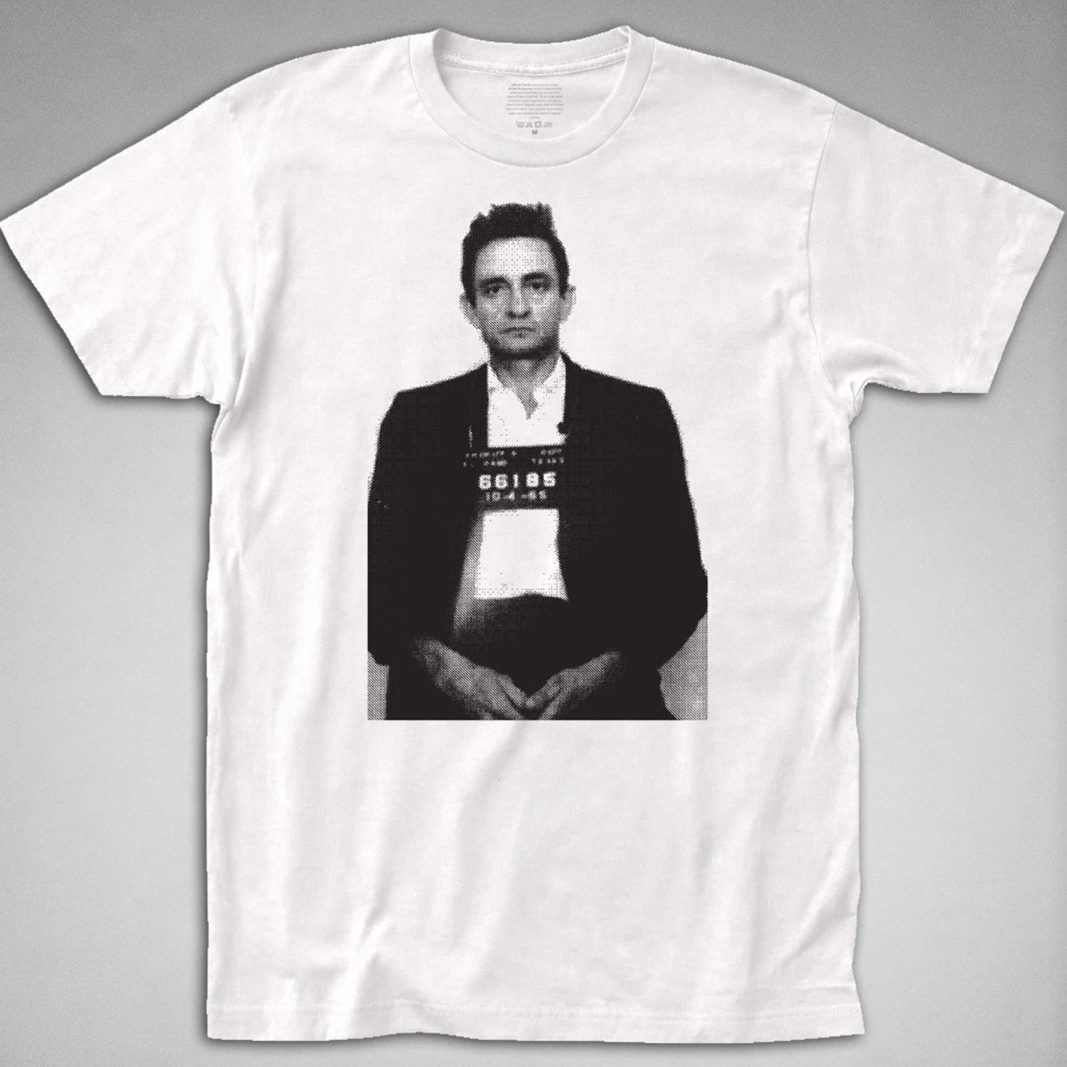 Johnny Cash Mugshot T Shirt, man in black jail prison rock and roll rockabilly XXXXL