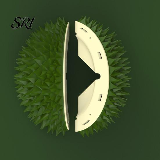 Durian Shape Cat Toy Self Groomer Wall Corner Face Massager Boredom Relief Grooming Brush for Indoor Long Short Fur Cats Hair Remover