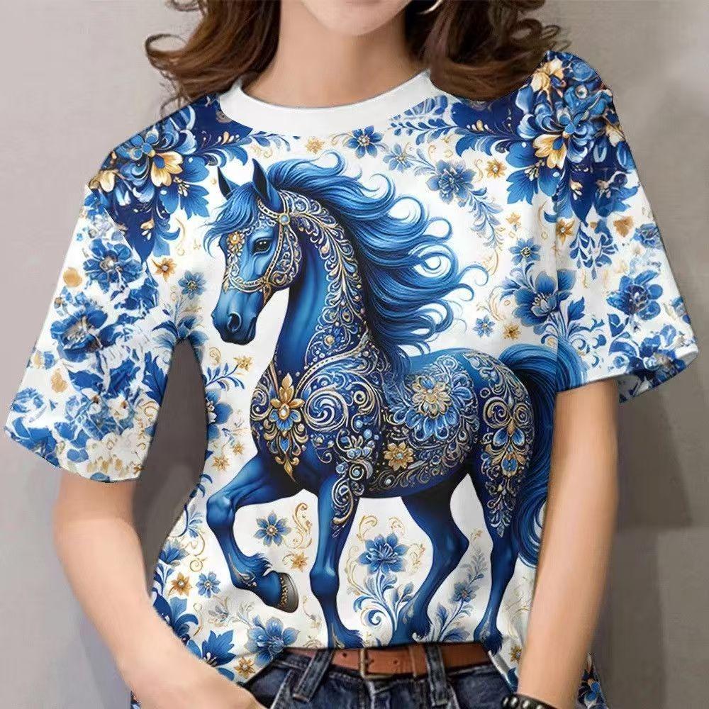Women s printed short-sleeved T-shirt S