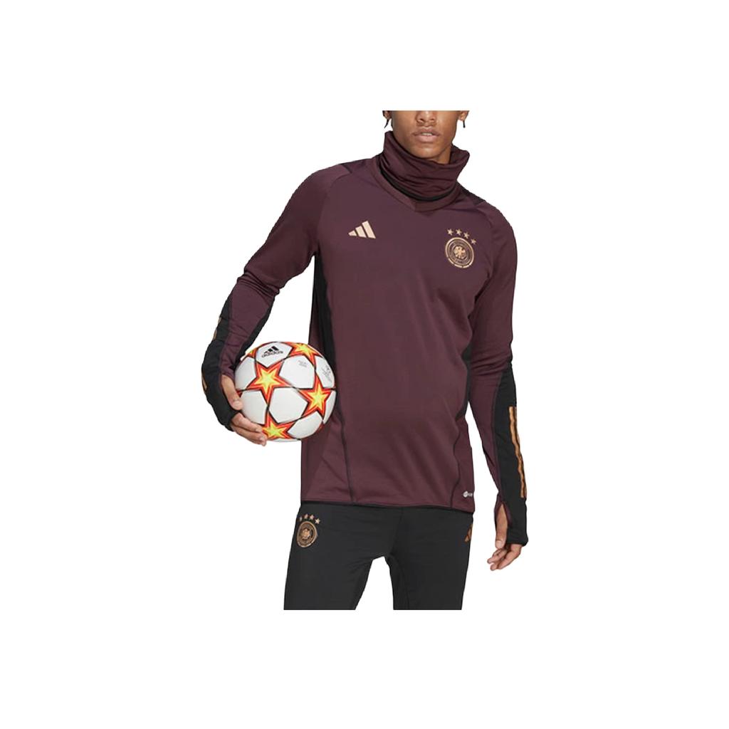 Adidas Logo Print High Neck Long Sleeve Sweatshirt Men Sweatshirt Dark-Chestnut HC1290