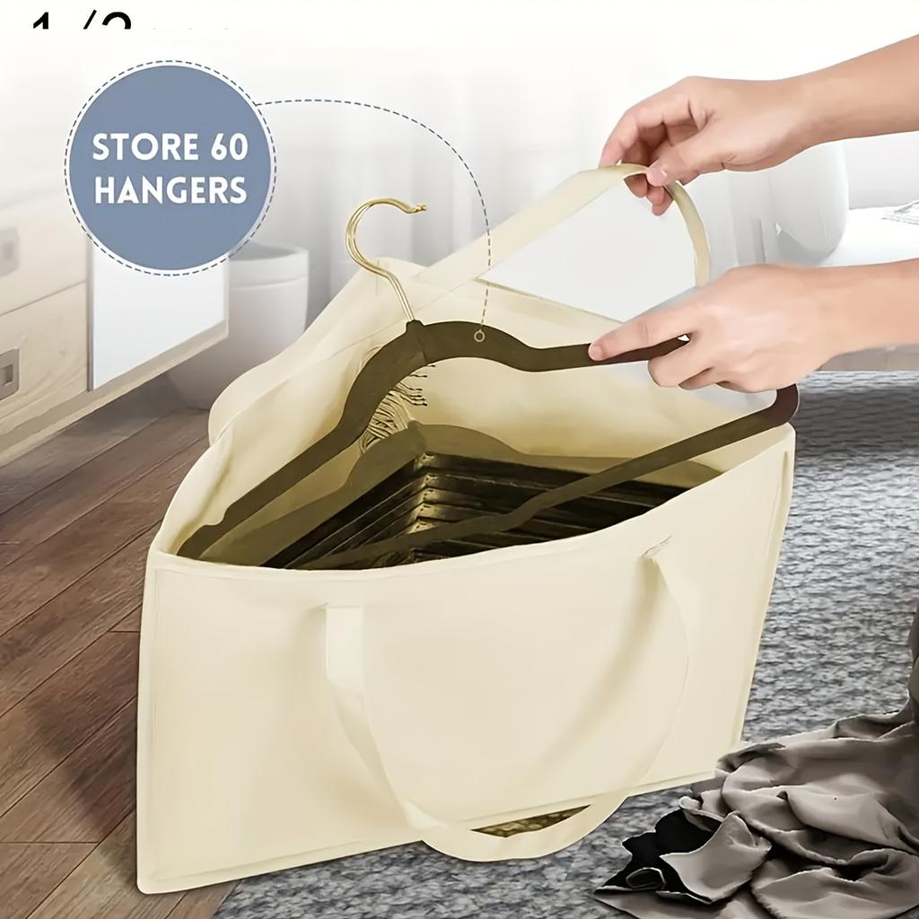 1pc Triangular Storage Bags with Handles and Base, Hanger Organizer, Beach Bag, Suitable for Travel, Outdoor, Home Storage