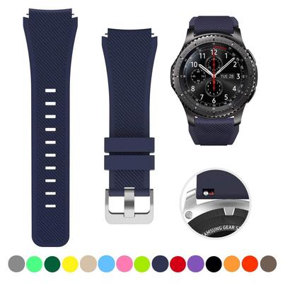 22mm Silicone WatchBand Strap For Samsung Galaxy Watch 3/Gear S3 S4 46mm/Gear S2 S3 Frontier/Huawei Watch 2 Pro /Huami AMAZFIT 2 Pebble Time