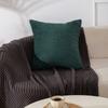 Housse de coussin décorative 45 x 45 cm en tissu côtelé avec ouverture dissimulée pour lit Chaise Siège de fenêtre Style