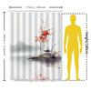 Elegant Watercolor Landscape Shower Curtain Water Resistant Heat Resistant Machine Washable Non Transparent