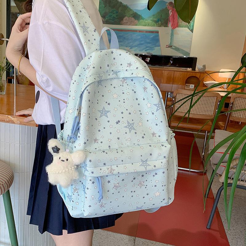 Cartable Japonais nouveau grand volume cartable fille mignon petit frais littéraire sac à dos décontracté étoile fille étudiant sac à dos