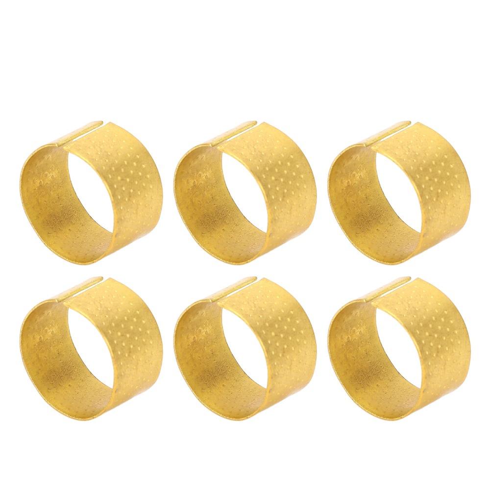 20pcs Gold Finger Protector Thimble Adjustable Ring Metal Thumb Thimble  Embroidery Use
