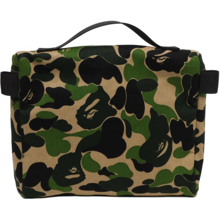 A BATHING APE Fabric Travel Storage Bag Unisex Blue/Green/Pink