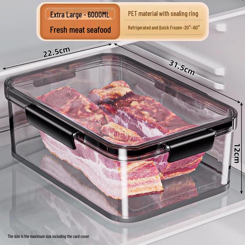 ZISIZ Food-Grade Large Capacity Refrigerator Storage Box