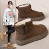Women Snow Boots 2026 Winter Platform Vintage Warm Plush Chunky Cotton Shoes Fashion Non Slip Outdoor Ankle Boots Botas Mujer