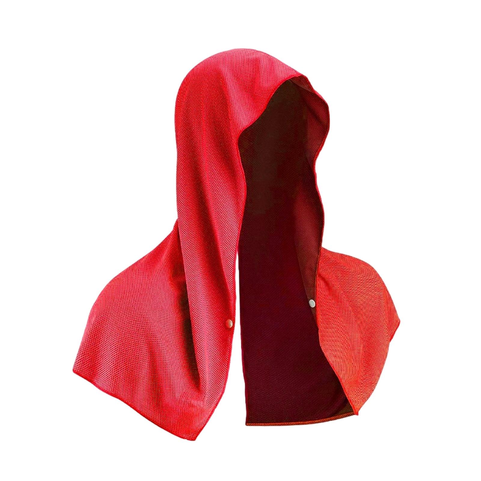 

Освежающие полотенца с крючком, быстросохнущие и влаговпитывающие полотенца для шеи и лица, защита от УФ-лучей, повязки на шею. One Size красный