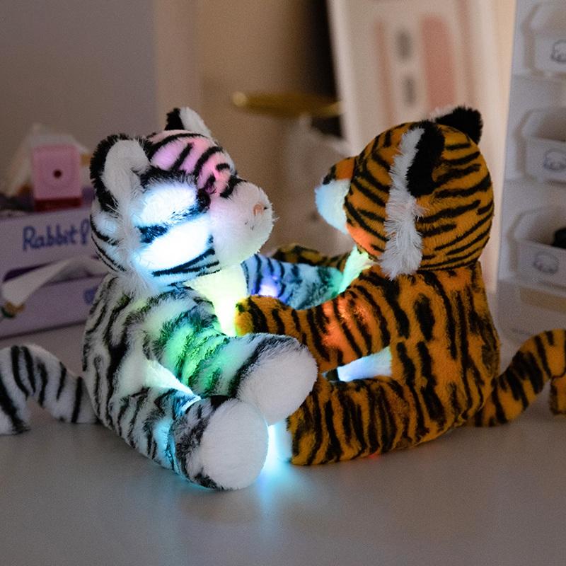 Luminous Tiger Creative Light Up LED Stuffed Animal Plush Toy Colorful Glowing Shiny Plush Toys Christmas Gift