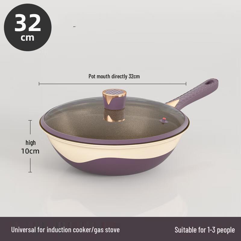Wutuo 32cm Wrought Iron Micro-Pressure Wok