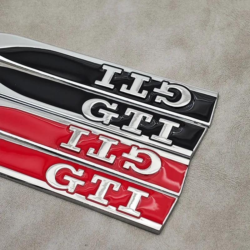 Hot 2Pcs Metal Logo GTI Emblem Sticker Car Fender Side Badge For Volkswagen VW GTI MK4 MK5 Polo BORA Golf 3 4 5 Tiguan Touran Pa YW1
